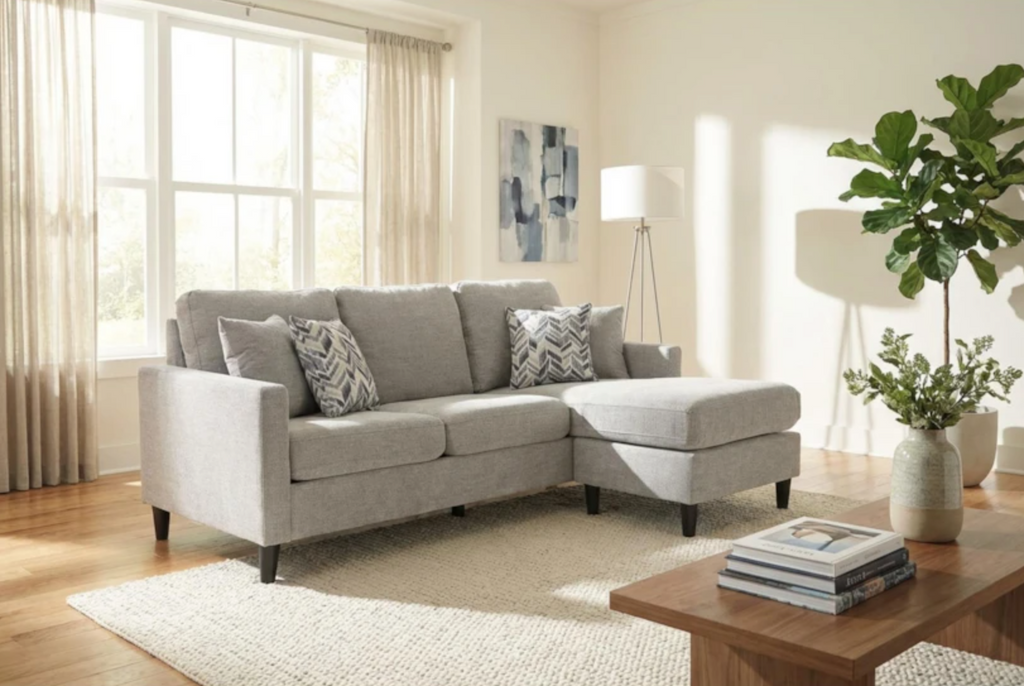 Stark Light Grey Fabric Sofa