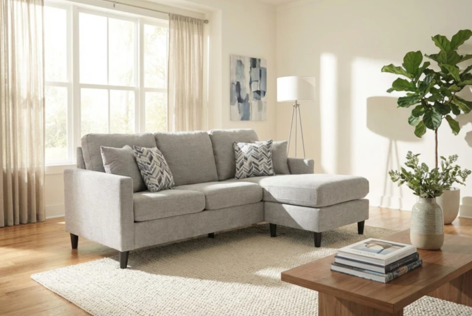 Stark Light Grey Fabric Sofa