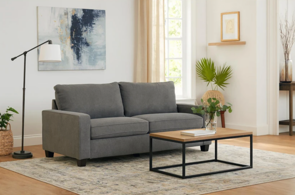 Reid Grey Fabric 80" Sofa